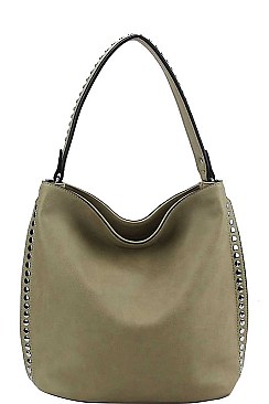 SIDE STUDDED HOBO BAG