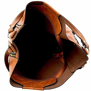 Zipper Accent 3 in 1 Hobo Wallet SET  MH-LD1441W