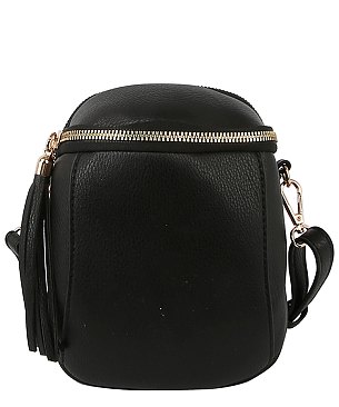 Fashion Tassel Zip Crossbody Bag