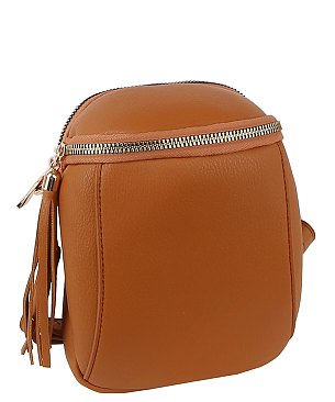 Fashion Tassel Zip Crossbody Bag