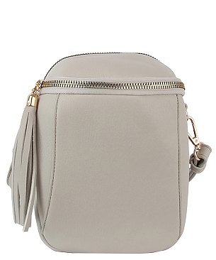 Fashion Tassel Zip Crossbody Bag