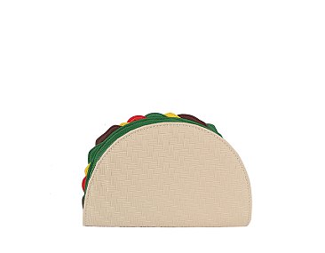 Studded Taco Clutch Crossbody Bag