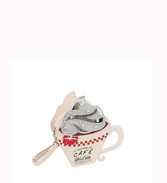 Brewed Awakening Embellished Coffee Cup Crossbody Bag