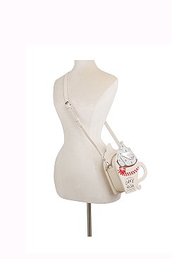Brewed Awakening Embellished Coffee Cup Crossbody Bag