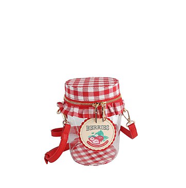 Berries Plaid Candy Jar Bag