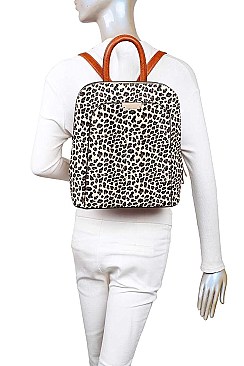 2 IN 1 Leoprad Print Backpack With Wallet