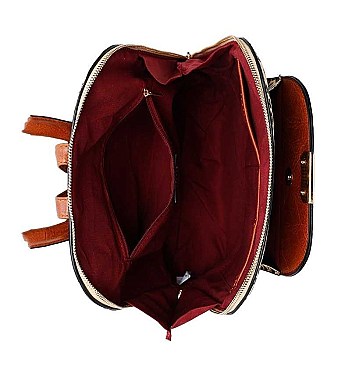 2 IN 1 Leoprad Print Backpack With Wallet