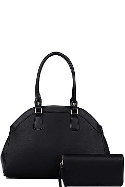 2IN1 STYLISH DOMED SATCHEL WITH MATCHING WALLET