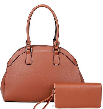 2IN1 STYLISH DOMED SATCHEL WITH MATCHING WALLET