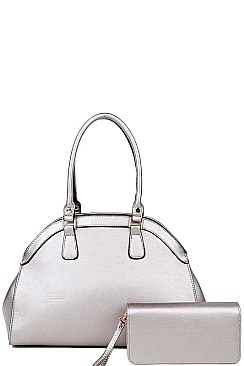 2IN1 STYLISH DOMED SATCHEL WITH MATCHING WALLET