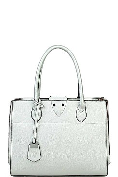 STYLISH TWO COLOR SIDE SATCHEL WITH LONG STRAP
