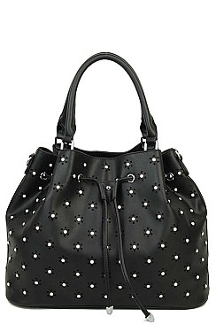 MODERN CUTE PEARL ACCENT SATCHEL WITH LONG STRAP