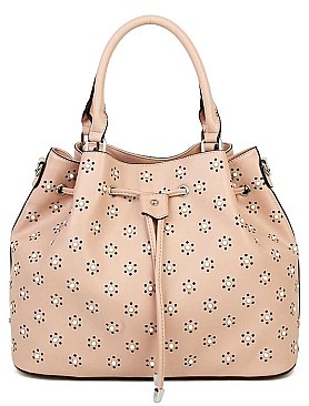 MODERN CUTE PEARL ACCENT SATCHEL WITH LONG STRAP