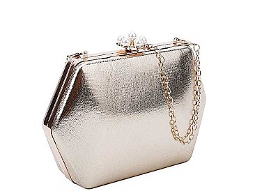DESIGNER STRUCTURES EVENING PARTY CLUTCH WITH CHAIN