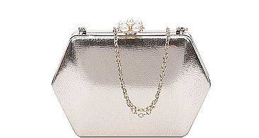 DESIGNER STRUCTURES EVENING PARTY CLUTCH WITH CHAIN