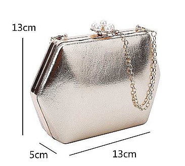 DESIGNER STRUCTURES EVENING PARTY CLUTCH WITH CHAIN