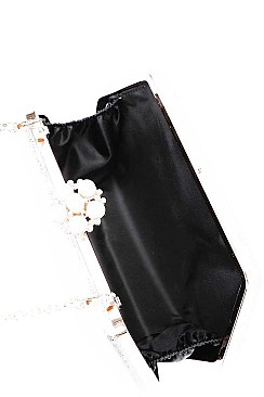 DESIGNER STRUCTURES EVENING PARTY CLUTCH WITH CHAIN