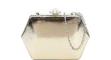 DESIGNER STRUCTURES EVENING PARTY CLUTCH WITH CHAIN