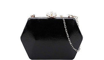 DESIGNER STRUCTURES EVENING PARTY CLUTCH WITH CHAIN