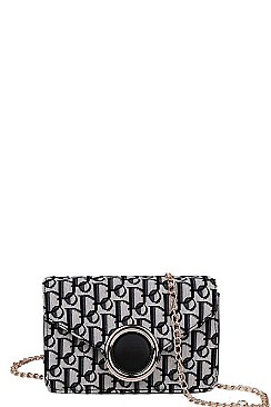 CROSSBODY WAIST BAG WITH CHAIN AND BELT STRAP