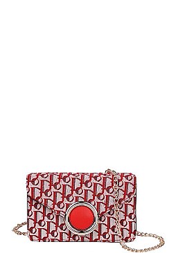 CROSSBODY WAIST BAG WITH CHAIN AND BELT STRAP