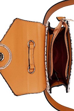 CROSSBODY WAIST BAG WITH CHAIN AND BELT STRAP