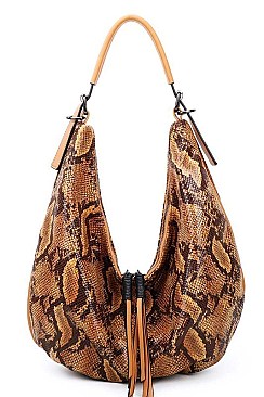 PYTHON PATTERN HOBO BAG