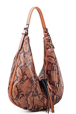 PYTHON PATTERN HOBO BAG