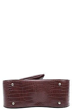 2 IN 1 CROC PATTERN CROSSBODY BAG WITH COIN PURSE