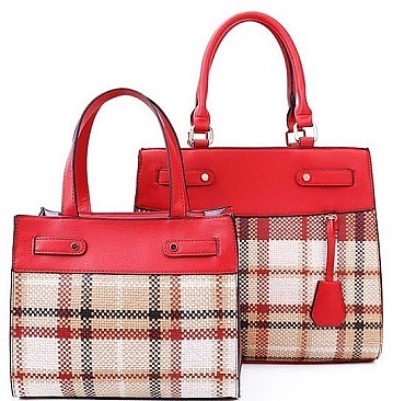 2 IN 1 SATCHEL SET WITH LONG STRAP