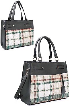 2 IN 1 SATCHEL SET WITH LONG STRAP