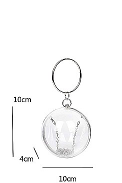 TRANSPARENT BALL SHAPE CLUTCH WITH CHAIN