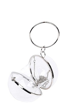 TRANSPARENT BALL SHAPE CLUTCH WITH CHAIN
