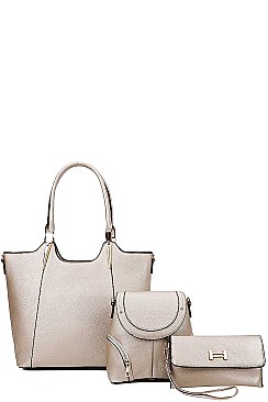 3 IN 1 MODERN SATCHEL BACKPACK AND CLUTCH SET
