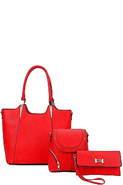3 IN 1 MODERN SATCHEL BACKPACK AND CLUTCH SET