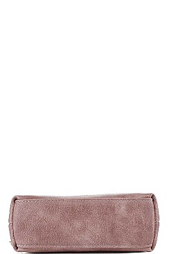 DOUBLE TASSEL LONG CHAIN CROSS BODY BAG