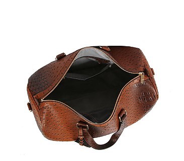 Ostrich Croc 2-in-1 Duffle & Makeup Pouch Set