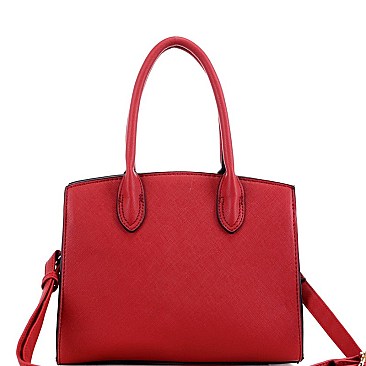 2-Way Leopard Print Padlock Medium Satchel