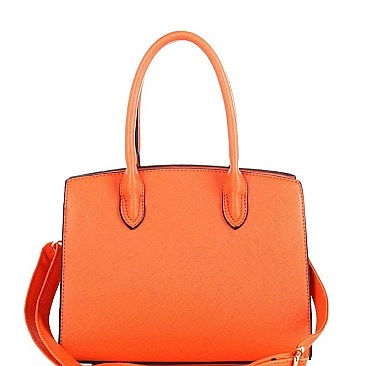 Padlock Accent 2-Way Structured Medium Satchel