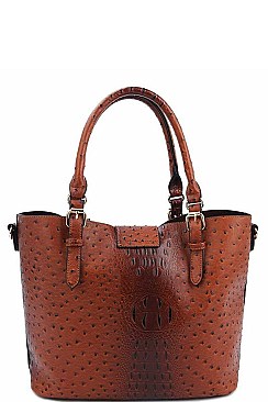 3 IN 1 CROC SATCHEL WITH WALLET