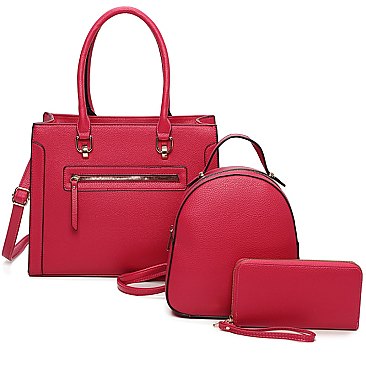 Fashion Zipper 3-in-1 Satchel Set