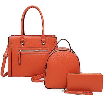 Fashion Zipper 3-in-1 Satchel Set