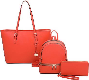 Saffiano Quality 3-in-1 Shopper Set