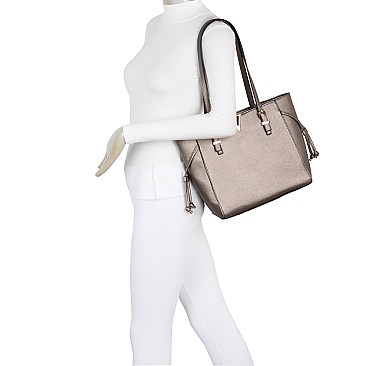 V Accent 3-in-1 Shopper Tote/Satchel Set