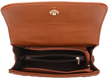 2-in-1 Crossbody Bag Scarfed & Wallet Set