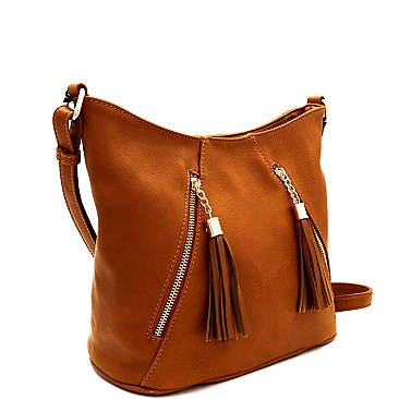 Multi Pocket Double Tassel Cross Body MH-LF4054