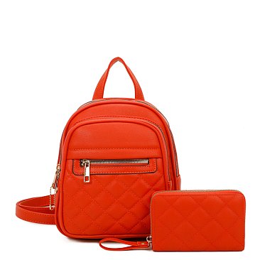 Fashion Quilted 2 in 1 Backpack
