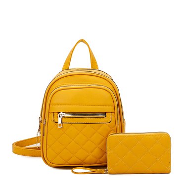 Fashion Quilted 2 in 1 Backpack