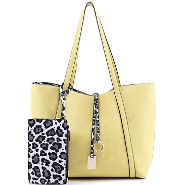 3 in 1 Leopard Print Shopper Tote Value SET