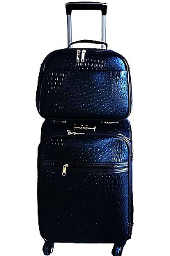 2in1 FASHIONABLE CROCO DESIGN TRAVEL LUGGAGE SET JYLGOT-01